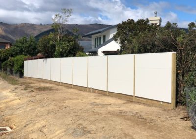 Drive way fence sound barrier